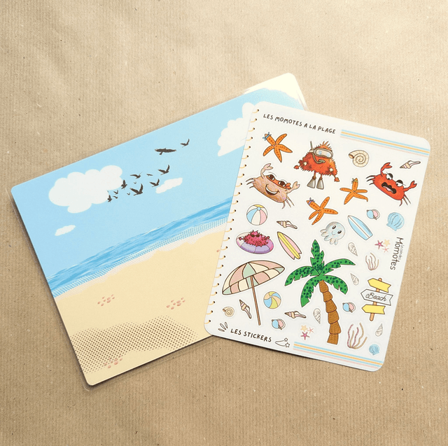 Planches de stickers et le support