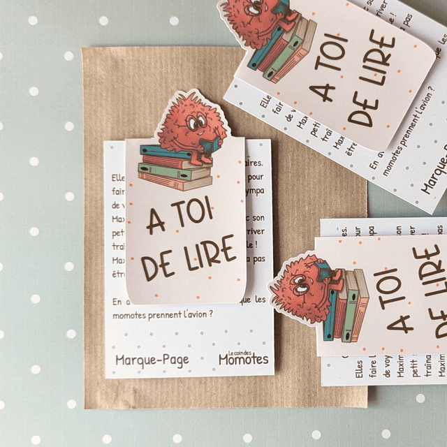 Le super marque-page momote fan de lecture