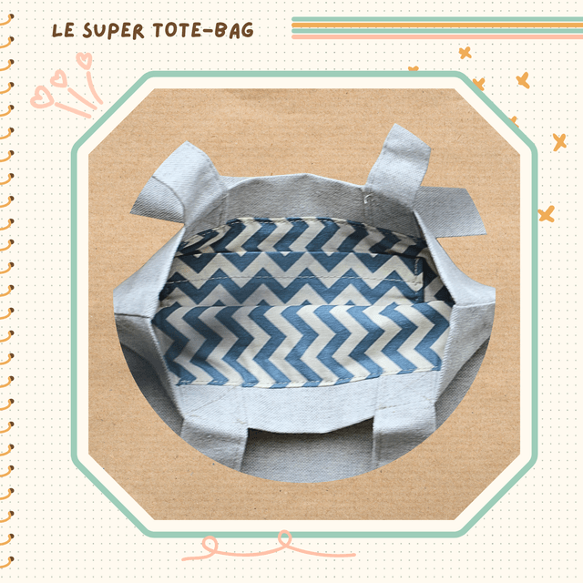 Tote-bag illustré d'une momote cupcake acidulé