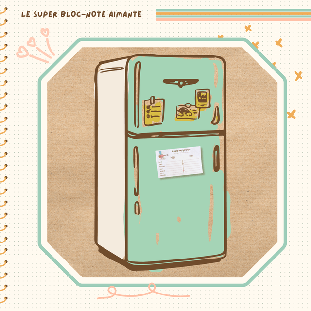 Bloc-notes planification des repas - Le chef vous propose !