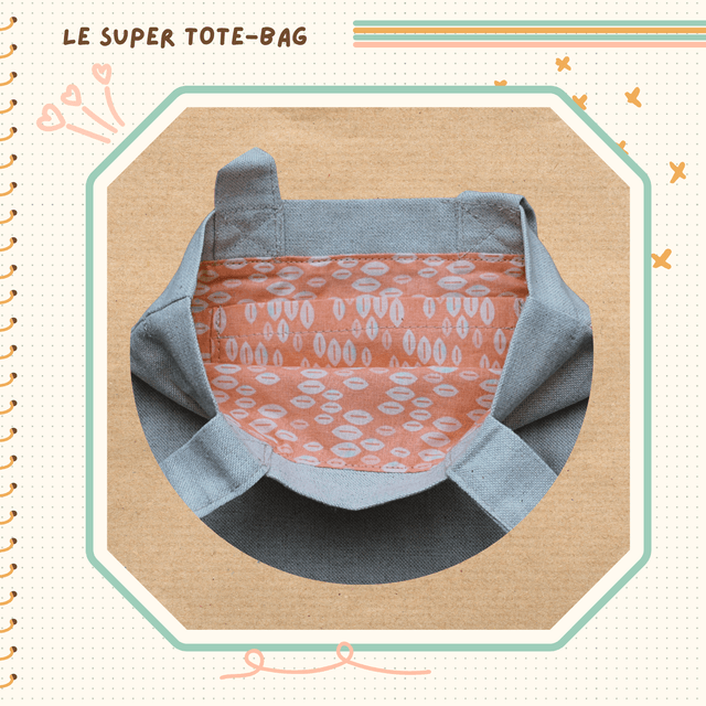 Tote-bag illustré d'une momote cupcake acidulé