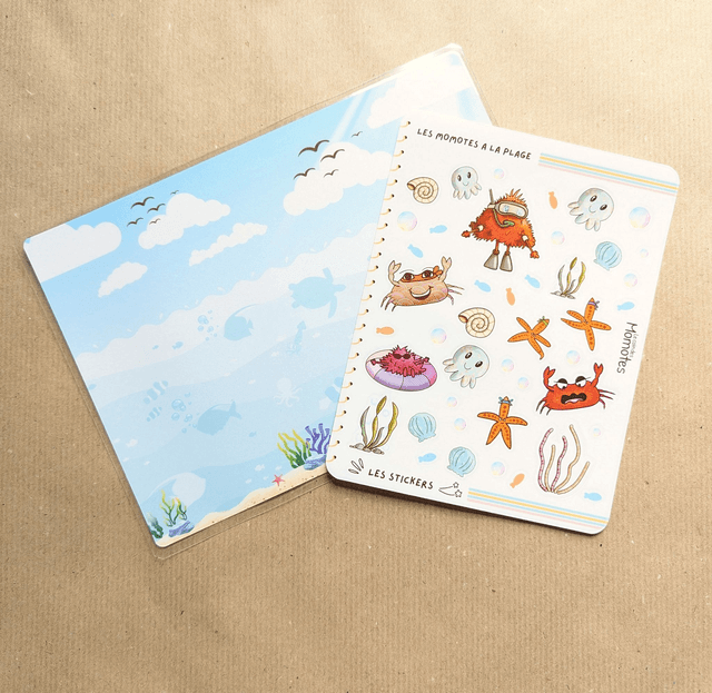 Planches de stickers et le support