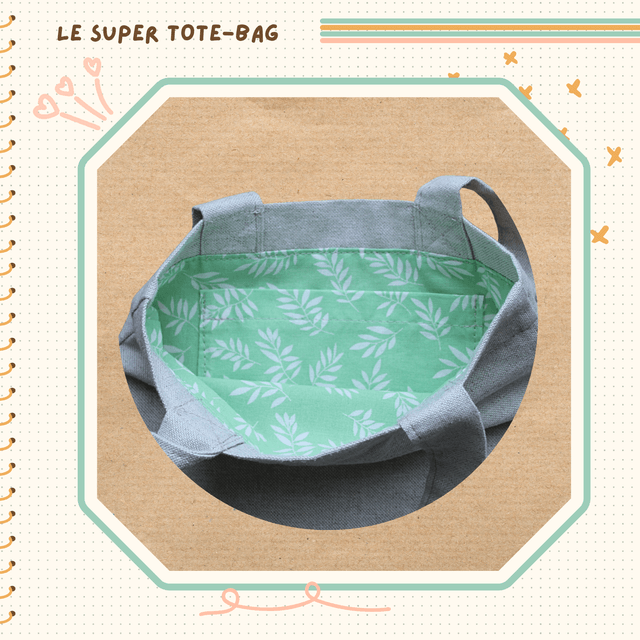 Tote-bag illustré d'une momote cupcake acidulé