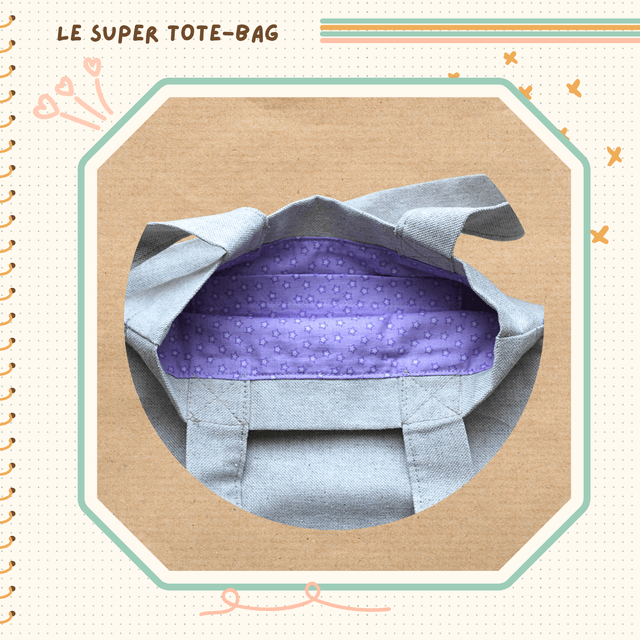 Tote-bag illustré d'une momote cupcake acidulé