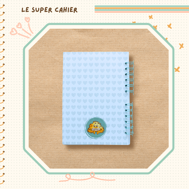 Cahier reliure spirale illustré d'une momote plein de légèreté