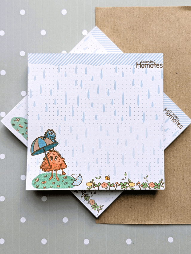 Bloc-notes illustré Momote Parapluie