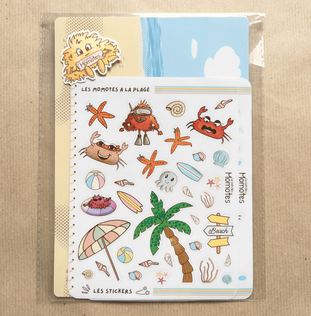 Planches de stickers et le support