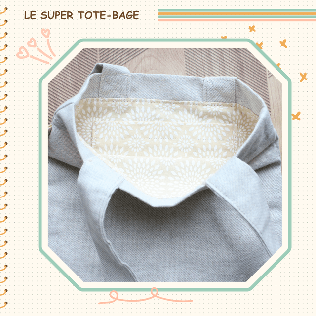 Tote-bag illustré d'une momote cupcake acidulé