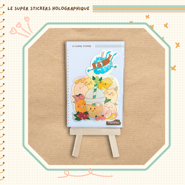 Stickers holographique momote chapardeuse